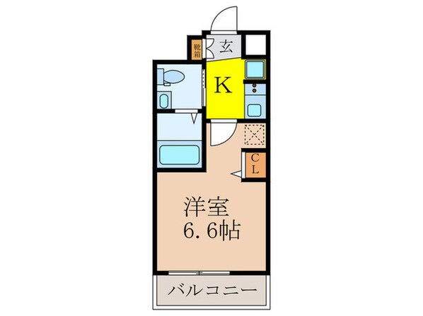 ｴｽﾃﾑｺｰﾄ新大阪Ⅸｸﾞﾗﾝﾌﾞﾗｲﾄ(408)の物件間取画像